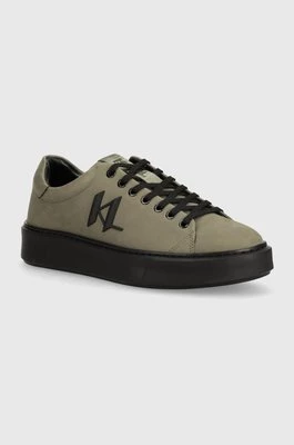 Karl Lagerfeld sneakersy nubukowe MAXI KUP kolor zielony KL52217