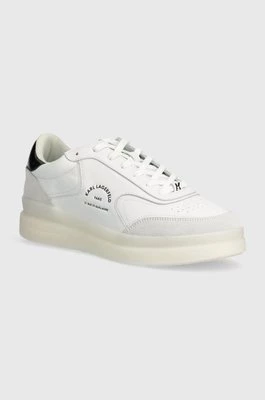 Karl Lagerfeld sneakersy skórzane BRINK kolor biały KL53438