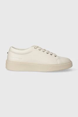 Karl Lagerfeld sneakersy skórzane FLINT kolor biały KL53320A