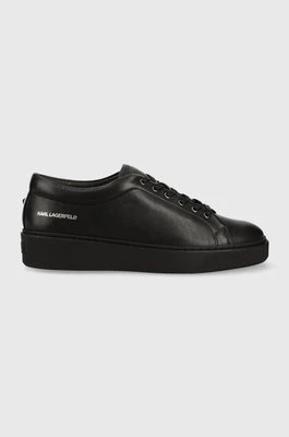Karl Lagerfeld sneakersy skórzane FLINT kolor czarny KL53320