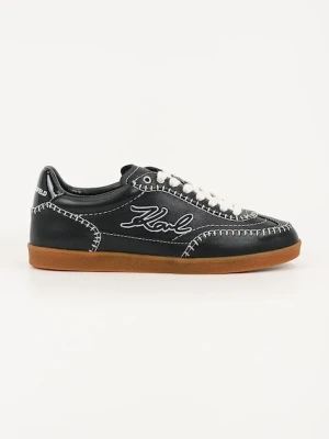 Karl Lagerfeld sneakersy skórzane KANDIDATE damskie kolor czarny KL63810A