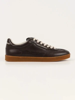 Karl Lagerfeld sneakersy skórzane KANDIDATE męskie kolor brązowy KL53825A