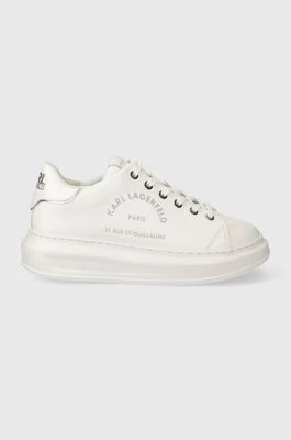 Karl Lagerfeld sneakersy skórzane KAPRI kolor biały KL62539F