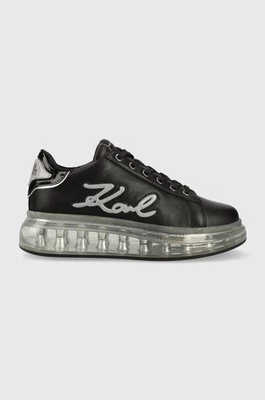 Karl Lagerfeld sneakersy skórzane KAPRI KUSHION kolor czarny KL62610F