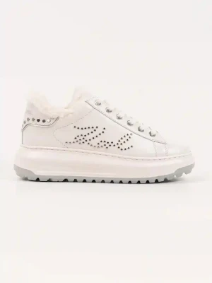 Karl Lagerfeld sneakersy skórzane KAPRI LUG damskie kolor biały KL67511
