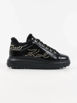 Karl Lagerfeld sneakersy skórzane KAPRI LUG damskie kolor czarny KL67511