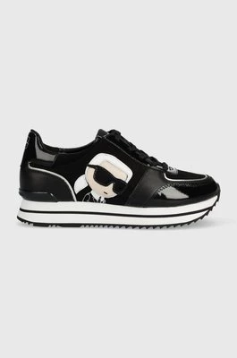 Karl Lagerfeld sneakersy skórzane KL61930N VELOCITA II kolor czarny