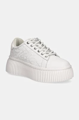 Karl Lagerfeld sneakersy skórzane KREEPER kolor biały KL42324A