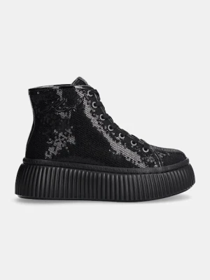 Karl Lagerfeld sneakersy skórzane KREEPER kolor czarny KL42348