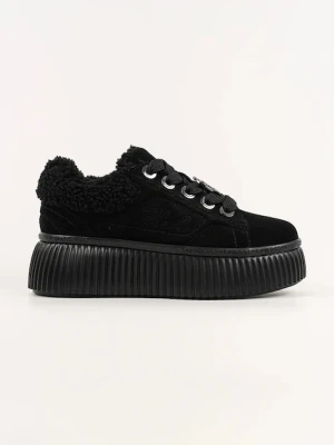 Karl Lagerfeld sneakersy skórzane KREEPER LO damskie kolor czarny KL42312
