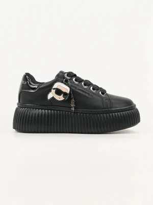 Karl Lagerfeld sneakersy skórzane KREEPER LO damskie kolor czarny KL42376T