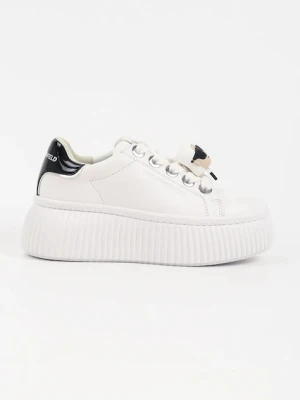Karl Lagerfeld sneakersy skórzane KREEPER LO kolor biały KL42336T