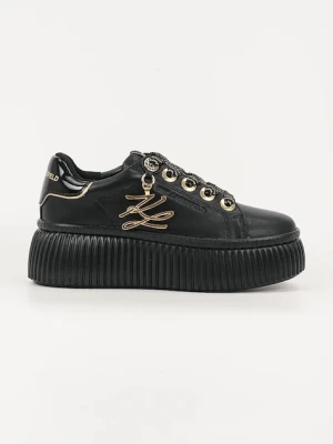 Karl Lagerfeld sneakersy skórzane KREEPER LO kolor czarny KL42376A