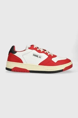 Karl Lagerfeld sneakersy skórzane KREW KL kolor czerwony KL53020