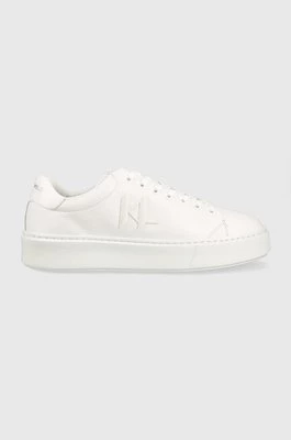 Karl Lagerfeld sneakersy skórzane MAXI KUP KL52215 kolor biały