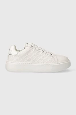 Karl Lagerfeld sneakersy skórzane MAXI KUP kolor biały KL62214