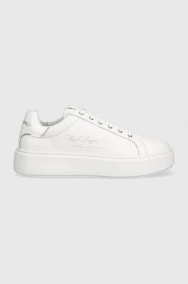 Karl Lagerfeld sneakersy skórzane MAXI KUP kolor biały KL62223F