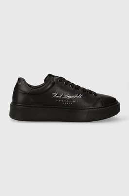 Karl Lagerfeld sneakersy skórzane MAXI KUP kolor czarny KL52223