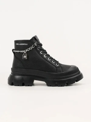 Karl Lagerfeld sneakersy skórzane TREKKA MAX damskie kolor czarny KL43542