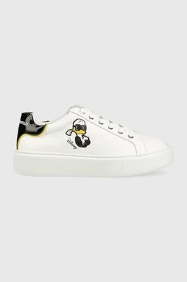 Karl Lagerfeld sneakersy skórzane x Disney kolor biały KL96223D
