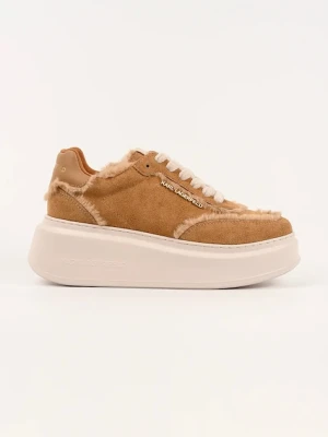 Karl Lagerfeld sneakersy zamszowe ANAKAPRI U damskie kolor brązowy KL63509