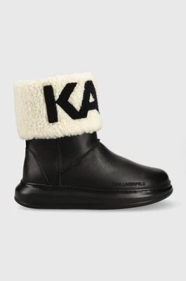 Karl Lagerfeld śniegowce skórzane KAPRI KOSI KL44550 kolor czarny