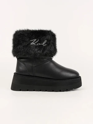 Karl Lagerfeld śniegowce SKYLAR kolor czarny KL48655