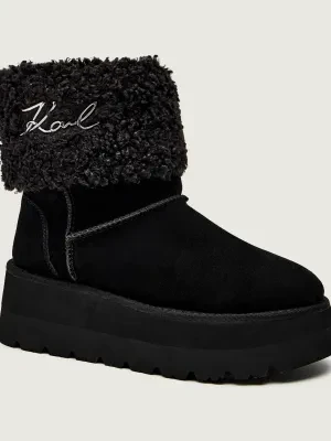 Karl Lagerfeld Śniegowce SKYLAR | shearling | zamsz