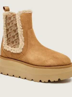 Karl Lagerfeld Śniegowce SKYLAR | shearling | zamsz