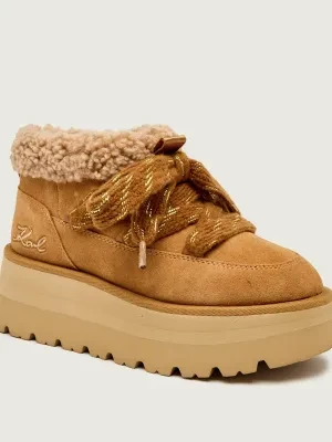 Karl Lagerfeld Śniegowce SKYLAR | shearling | zamsz