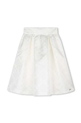 Karl Lagerfeld spódnica dziecięca kolor biały mini rozkloszowana