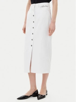 KARL LAGERFELD Spódnica jeansowa A2W12020 Biały Regular Fit