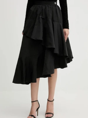 Karl Lagerfeld spódnica kolor czarny midi rozkloszowana A3W12015