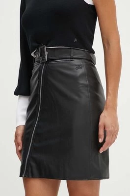 Karl Lagerfeld spódnica kolor czarny mini rozkloszowana 245W1200