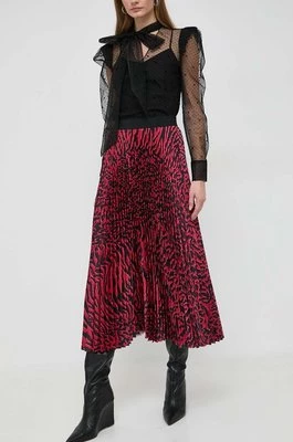 Karl Lagerfeld spódnica kolor czerwony midi rozkloszowana