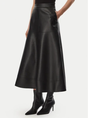 KARL LAGERFELD Spódnica z imitacji skóry B4W12004 Czarny Regular Fit