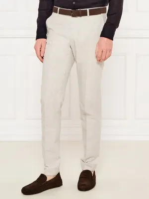 Karl Lagerfeld Spodnie chino | Regular Fit | z dodatkiem lnu