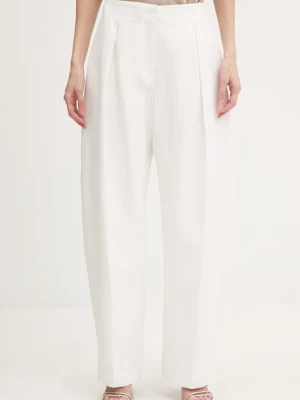 Karl Lagerfeld spodnie damskie z lnem Karl Lagerfeld Studio