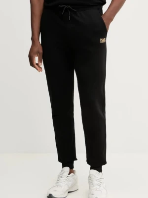 Karl Lagerfeld spodnie dresowe bawełniane męskie kolor złoty gładkie 561917.705782