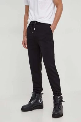 Karl Lagerfeld spodnie dresowe kolor czarny gładkie