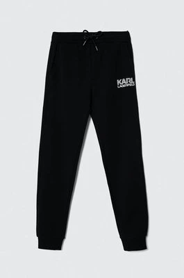 Karl Lagerfeld spodnie dresowe kolor czarny z aplikacją