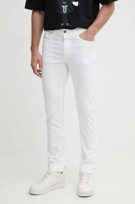 Karl Lagerfeld spodnie męskie kolor biały dopasowane 542826.265840