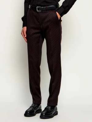 Karl Lagerfeld Spodnie | Tapered fit brązowy