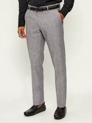 Karl Lagerfeld Spodnie TUBE | Regular Fit | z dodatkiem lnu