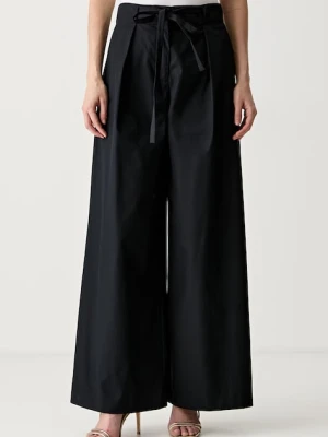 Karl Lagerfeld spodnie wide leg damskie bawełniane