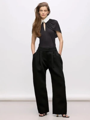 Karl Lagerfeld spodnie z dodatkiem wełny Karl Lagerfeld Studio