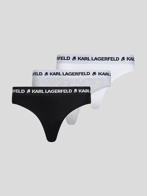 Karl Lagerfeld stringi 3-pack kolor multicolor z bawełny A1W47149