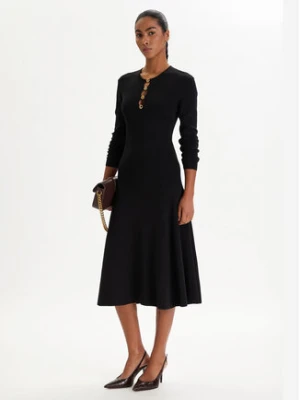 KARL LAGERFELD Sukienka dzianinowa B1W13003 Czarny Regular Fit