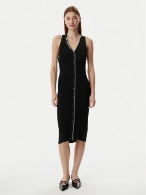 KARL LAGERFELD Sukienka dzianinowa B2W13004 Czarny Slim Fit