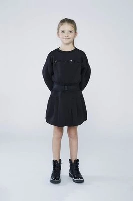 Karl Lagerfeld sukienka dziecięca kolor czarny mini rozkloszowana